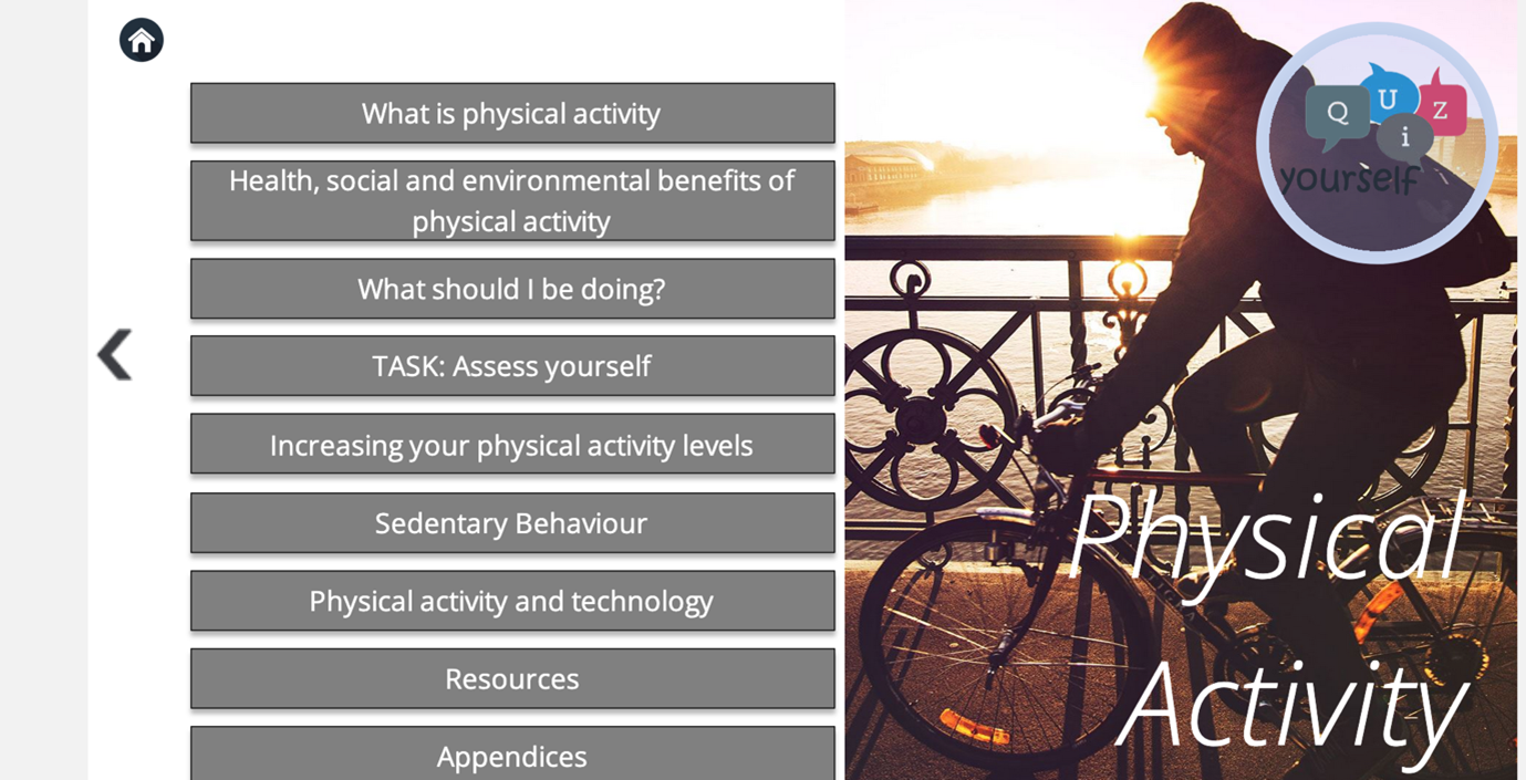 Overview of the HTOT Physical Activity Offering